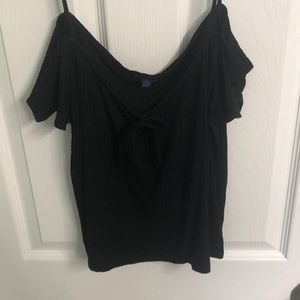 Cropped off the shoulder top